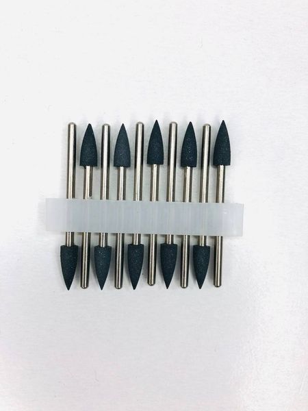 Силиконовая фреза для шлифовки и полировки ногтей, Мала 0,4 см, темно-серая 18662 фото